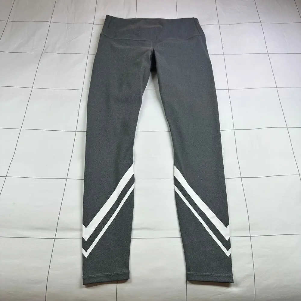 Tory Burch Sport Leggings Womens Medium Compression Melange Side Pocket Chevron